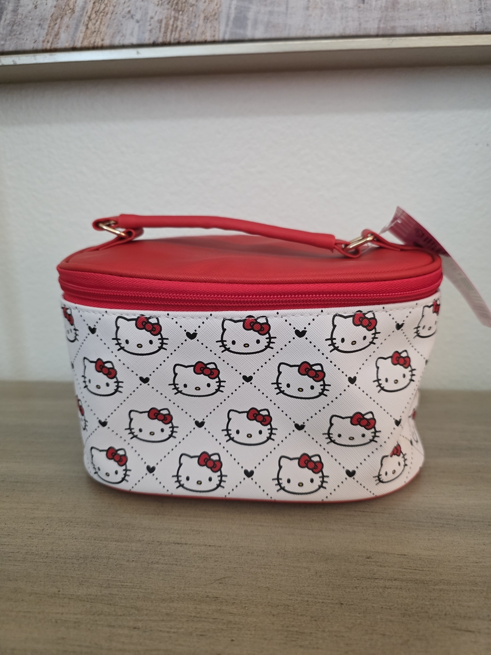 Red and White Hello Kitty Cosmetic Train Case